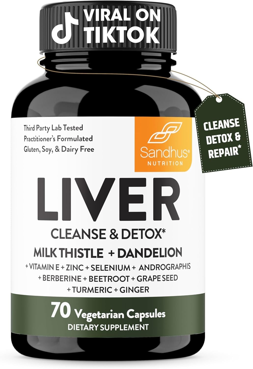 Herbal Supplement - 肝臓クレンジングデトックス＆修復サポート、肝臓の健康のためのハーブサプリメント、自然エネルギー