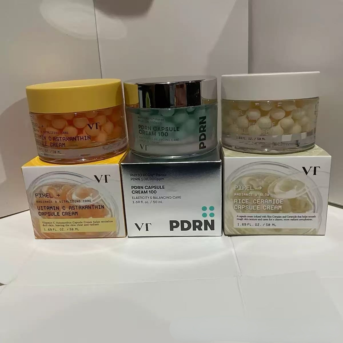 Echinacea - VT 100,000ppm PDRNカプセルクリーム、米セラミド＆ビタミンCアスタキサンチンクリーム、肌バリアケア、ふっくら、均一なトーン、なめらか肌用