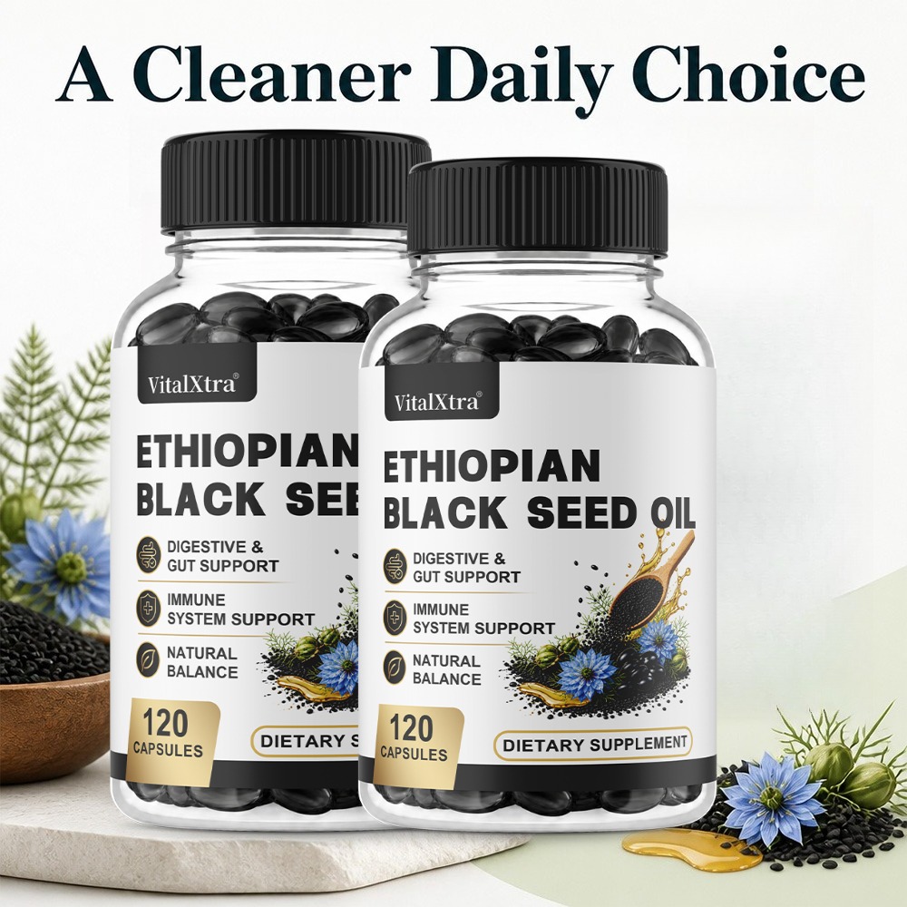 エチオピア産ブラックシードオイルソフトジェル120カウント天 - Herbal Supplement のレビューと価格