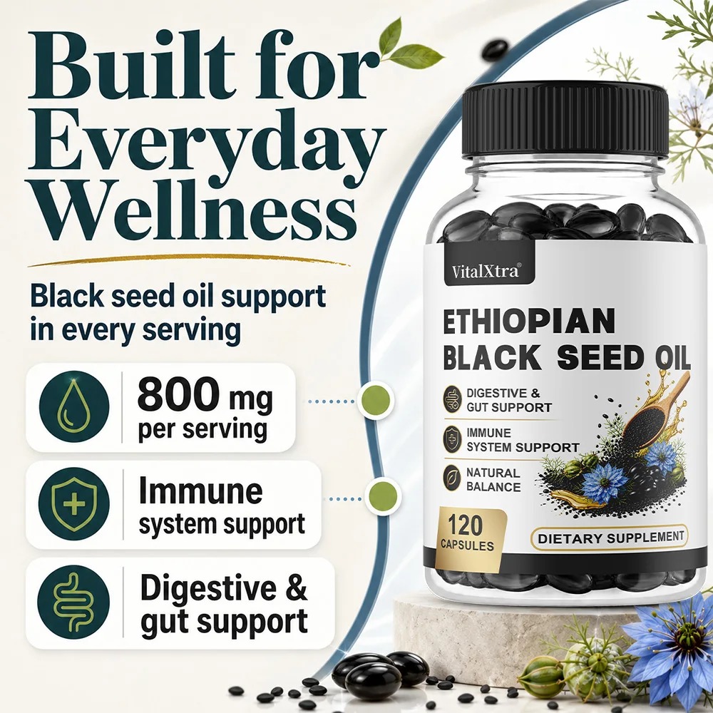 エチオピア産ブラックシードオイルソフトジェル120カウント天 - Herbal Supplement のレビューと価格